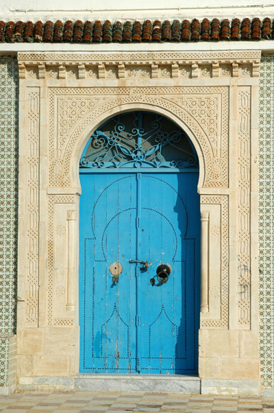 Blue doorway, Rue de la Kasbah, Kairouan