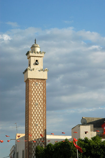 Minaret outside the Kairouan medina near the Hotel la Kasbah