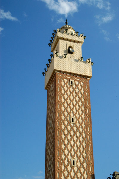 Minaret outside the Kairouan medina near the Hotel la Kasbah