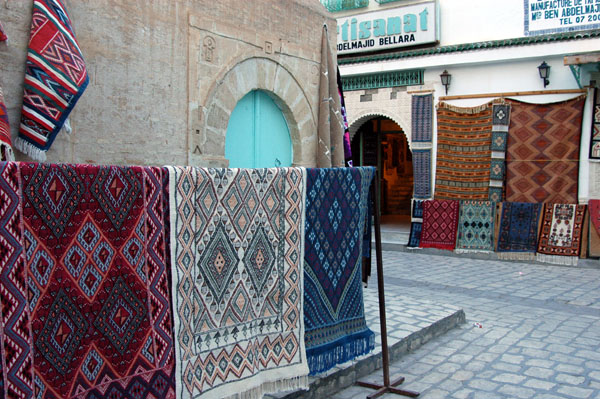 Carpet shops near the Bir Barouta, Kairouan medina