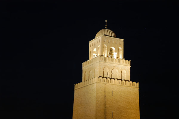 Great Mosque of Kairouan at night