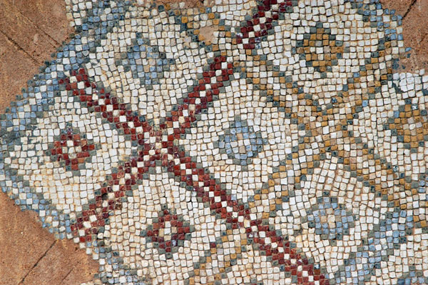 Mosaic floor fragment outside Sbeitla Museum