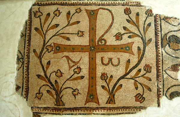 Mosaic cross from the altar of a basilica, 5-6th C. AD, Sbeitla Museum