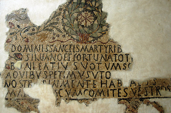Mosaic from the Basilica of Sts. Sylvanus and Fortunatus, 5-6th C. AD