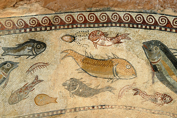 Mosaic of fish and sealife, 4th-5th C. AD, Sbeitla