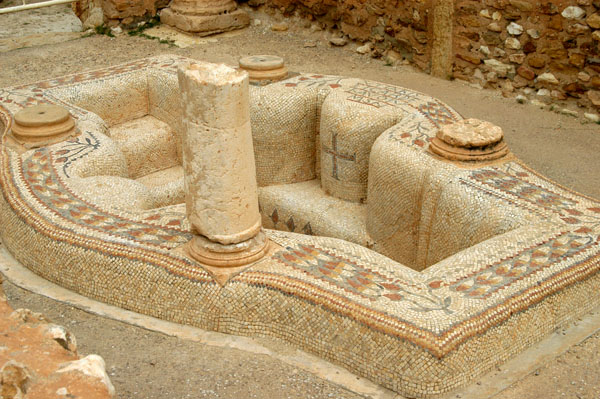 Mosaic covered baptistry, Church of Vitalis, Sbeitla, 5-6th C. AD