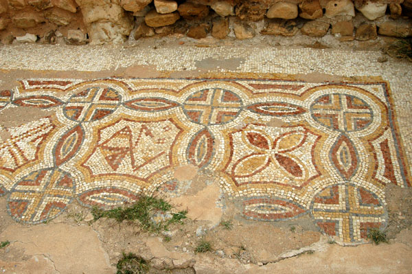 Mosaic floor remains, Church of Vitalis, Sbeitla
