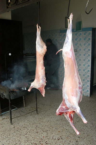 Freshly slaughtered meat, Tunisia