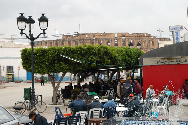 Cafe off the main square of El Jem