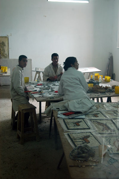 Mosaic factory on the outskirts of El Jem