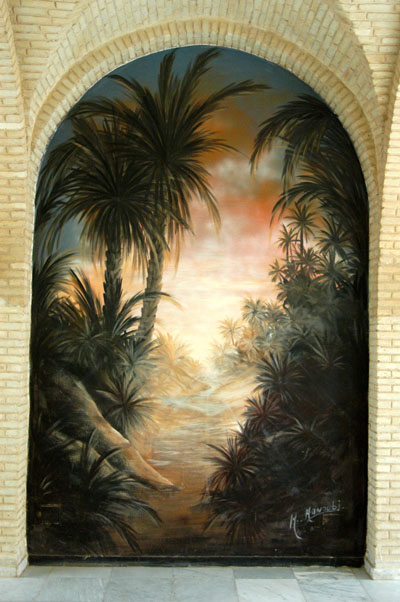 Wall murals in the Grand Hotel de l'Oasis