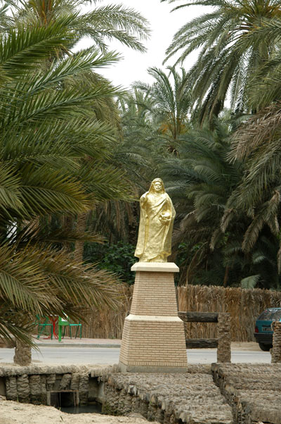 Statue of Ibn Chabbat, 13th C. mathematician who designed La Palemerie's irrigation system