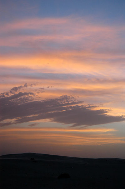 Sunset, Dunes de Sable