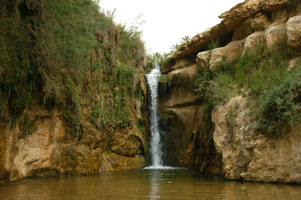 The smaller of the waterfalls at Tamerza