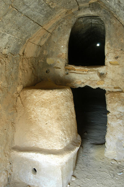 Inside one of the ghorfas, Ksar Hallouf