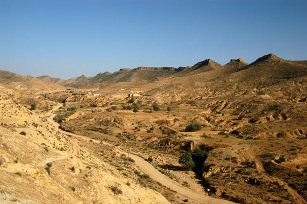 View of the Dahar Mountains from Ksar Hallouf