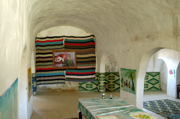 Dining hall for the guesthouse at Ksar Hallouf