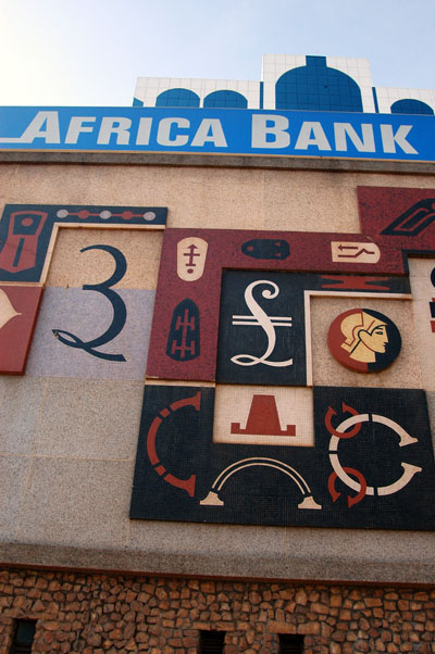 Tropical Africa Bank currencies mosaic