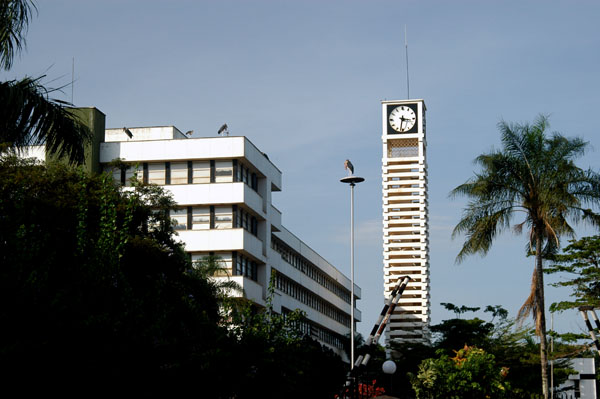 Modern clock tower of Kampala City Hall