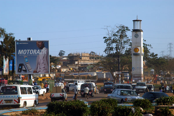 Entebbe Road traffic circle south of the city centre