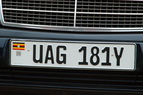 Ugandan license plate