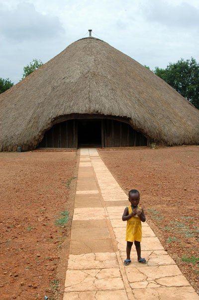 Ugandan boy outside the Kasubi Tombs
