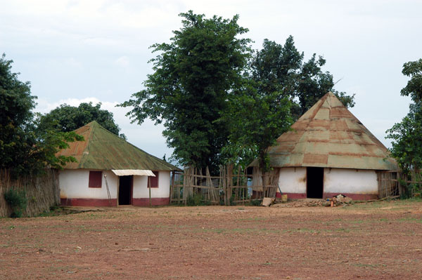 Huts around the Kasubi Tombs