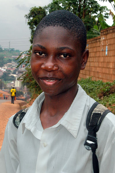 Lukyamuzi Swaibu, a student from the Kasubi Secondary School, Kampala