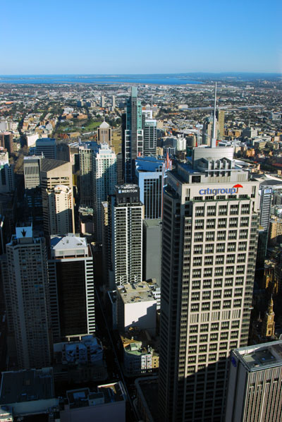 View south from Sydney Tower, CBD
