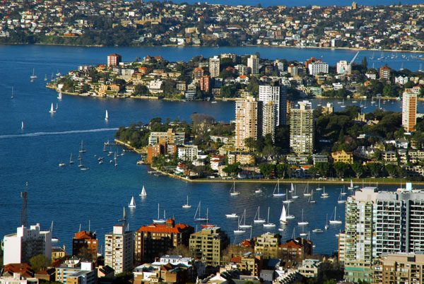 South shore of Sydney Harbour - Potts Point, Darling Point, Point Piper