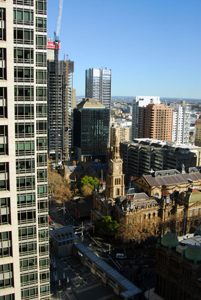 Sydney Town Hall from Hilton