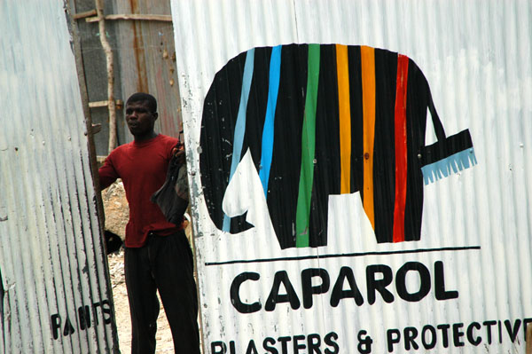 Painted elephant logo of Caparol, Dar es Salaam