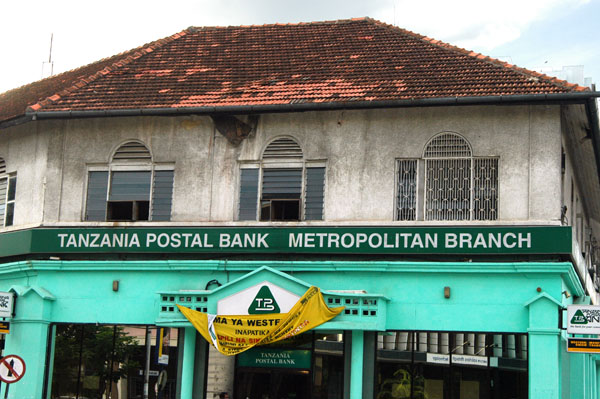 Tanzania Postal Bank Metropolitan Branch, Samora Ave & Maktaba St, now closed