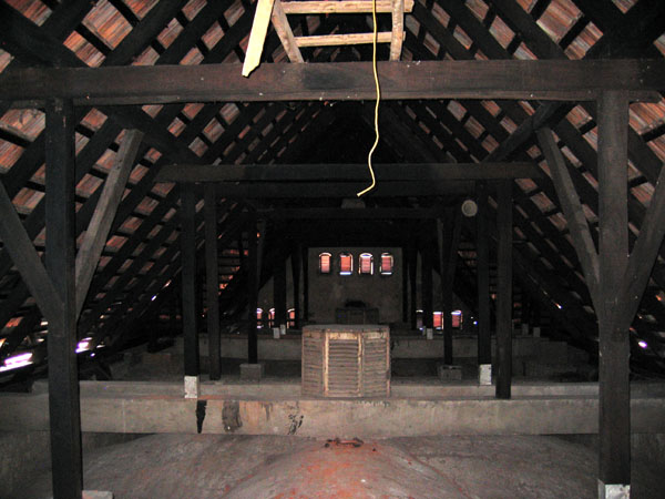 Under the eves while climbing the tower, Azania Front Lutheran Church