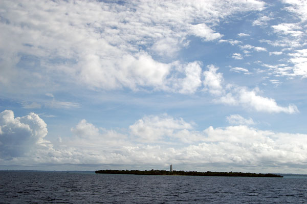 Chumbe Island with its distinctive tower, near Zanzibar - coral sanctuary