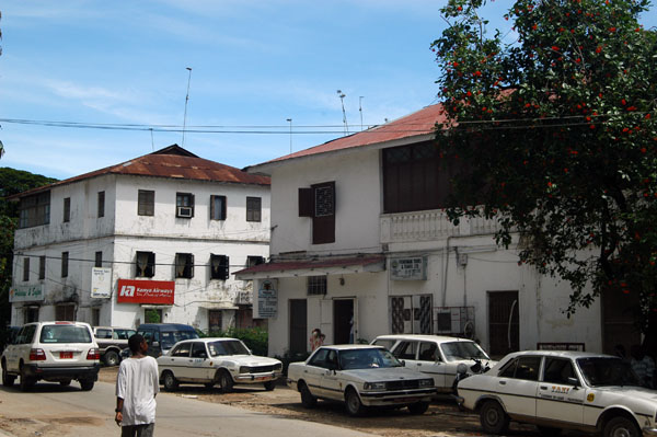 A row of tour agencies, Stone Town, Zanzibar