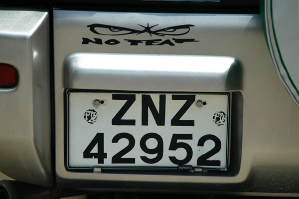 Zanzibar License Plate, Tanzania