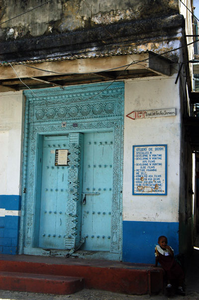 Blue door, Mkunazini, Stone Town