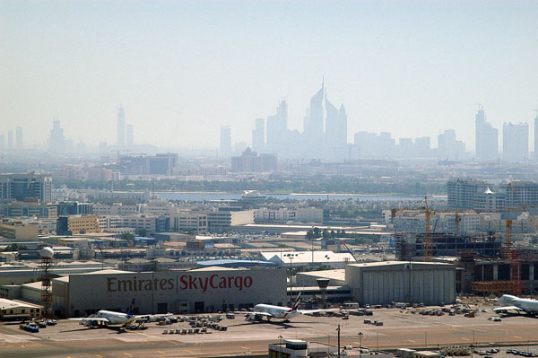 Sheikh Zayed Road skyline in the distance