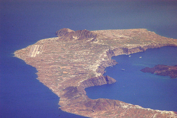 Santorini, an ancient volcano in the Greek Cyclades arcipelago