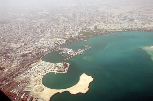 Doha Bay, Qatar with the new construction for the Islamic Museum