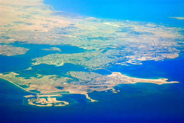 Muharraq Island with Bahrain International Airport
