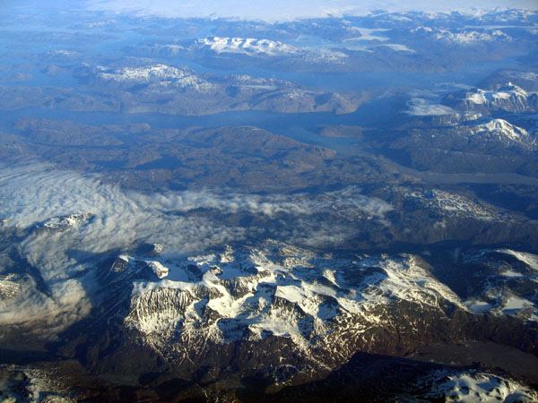 The fjords leading to Narsarsuaq, Greenland