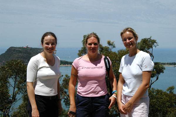 Caterina Schrder and two other German interns from the hospital in Sydney