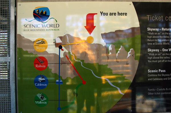 Scenic World attractions map