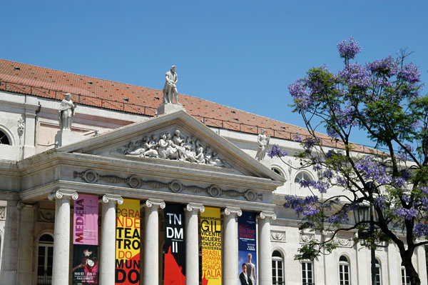 Dona Maria II National Theatre, Lisbon, on the north end of the Rossio