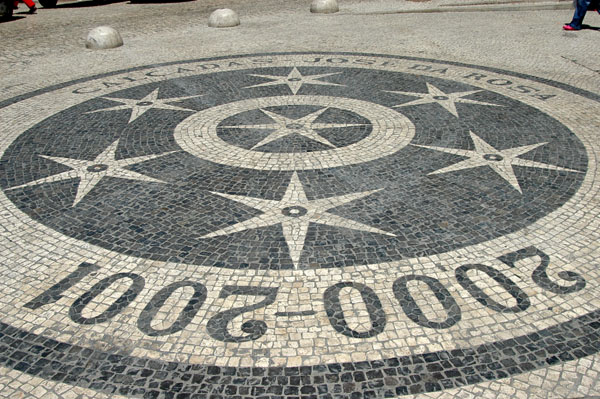 Pavement mosaic - Calcadas Jose da Rosa 2000-2001, just east of the National Theatre