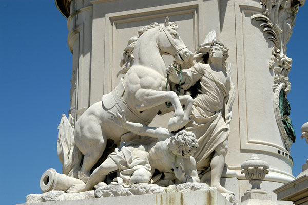 Detail of the base of the statue of Dom José I