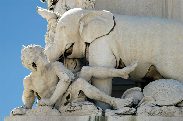 The elephant reminds us of Portgal's once large colonial empire