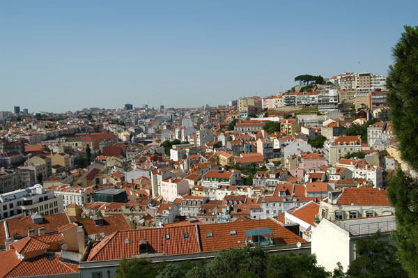 View north from Lisbon Castle of Mouraria